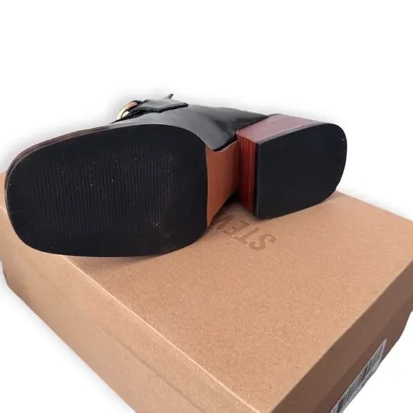 Steve Madden Women's Lorie Mule: Vegan Leather Slip-On Heeled Mule, SZ 6.5 Chain - Picture 15 of 16